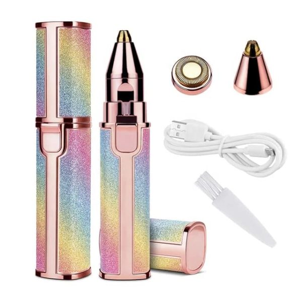 Eyebrow Trimmer 2-in-1 Electric and Facial Shaver ā Flawless Rechargeable Hair Remover for Women | Painless Eyebrow & Facial Hair Removal Tool