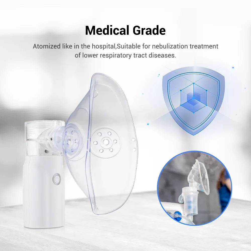 Portable Mesh Nebulizer Machine ā Silent Handheld Inhaler for Kids & Adults | Effective Respiratory Solution with Advanced Mesh Technology