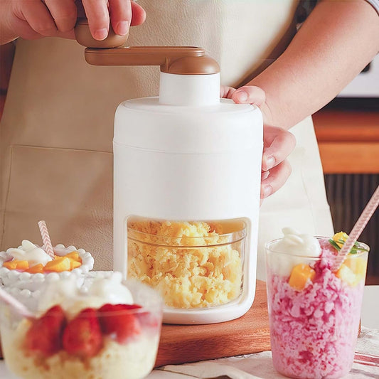 Manual Ice Shaver Crusher – Handheld Ice Shaving Tool for Home & Kitchen Use