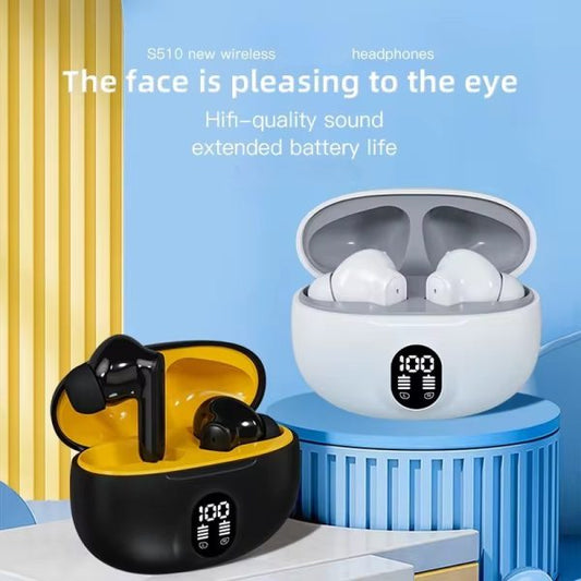 895B Stereo Wireless Earphones – Bluetooth V5.4, Deep Bass, Waterproof, LCD Display, Long Battery Life