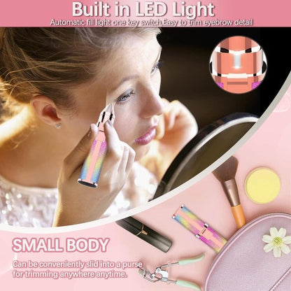 Eyebrow Trimmer 2-in-1 Electric and Facial Shaver – Flawless Rechargeable Hair Remover for Women | Painless Eyebrow & Facial Hair Removal Tool