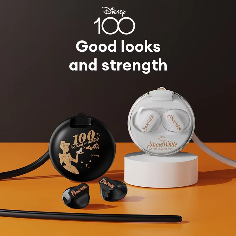 Disney 100th Anniversary Earbuds – QS-T1 Bluetooth 5.3 Wireless Earphones with Low Latency & HiFi Stereo Sound