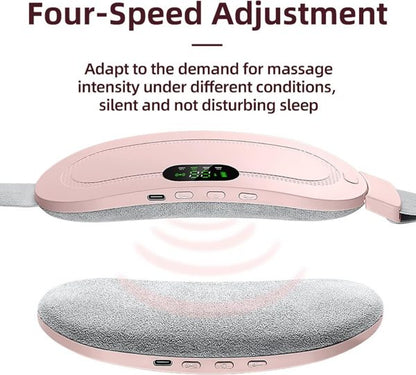 Heating Pad for Women – Portable Period Pain Relief Belt with 3 Heat Levels & 4 Massage Modes | Electric Menstrual Cramp Relief Massager