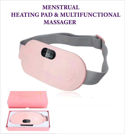 Heating Pad for Women – Portable Period Pain Relief Belt with 3 Heat Levels & 4 Massage Modes | Electric Menstrual Cramp Relief Massager