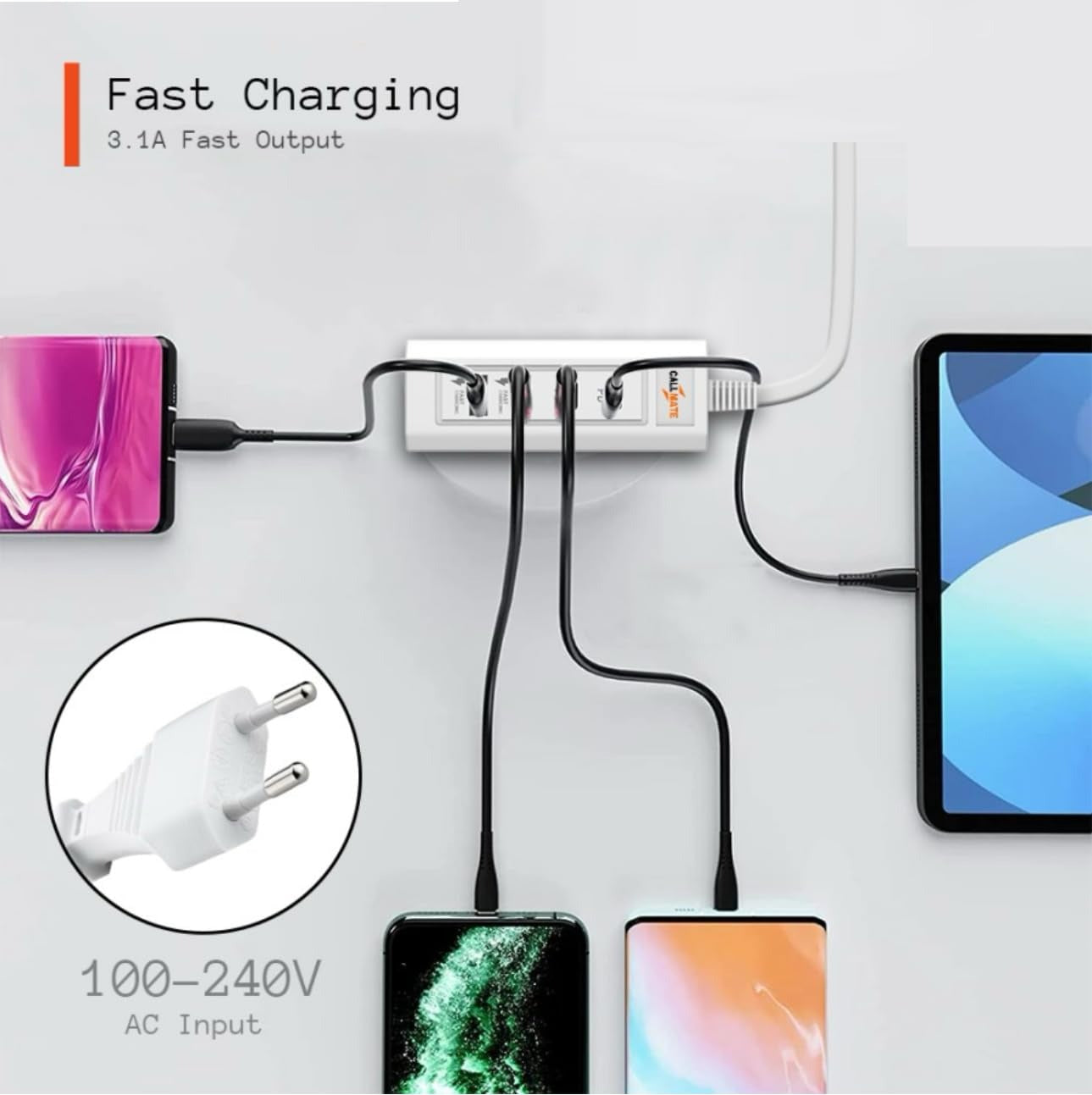 PD 66W USB Fast Charger with Type-C Cable – 5.1A High-Speed Charging Adapter