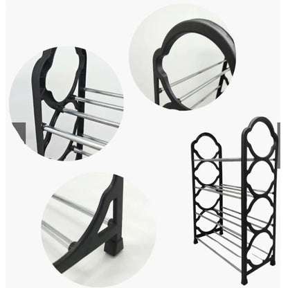 Multipurpose Premium Shoe Rack – 4-Layer Non-Breakable Floor Standing Shoes Organizer