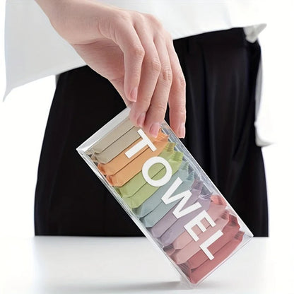 14 Pcs Compressed Travel Disposable Face Towel – Ultra-Compact Coin Tissues for Travel, Gym, Hotel & Outdoor Use