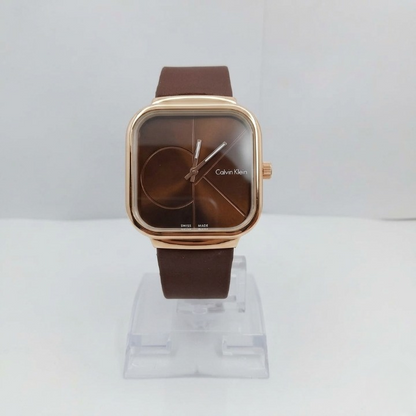 Calvin Klein Black Quartz Analog Watch for Men | Square Dial Silicone Strap Luxury Wristwatch ⌚🖤