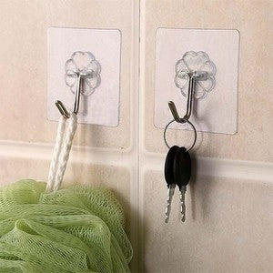 (10 Pcs) Adhesive Wall Hooks | No Drill Self-Adhesive Hooks for Home Organization