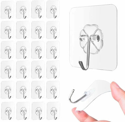 (10 Pcs) Adhesive Wall Hooks | No Drill Self-Adhesive Hooks for Home Organization