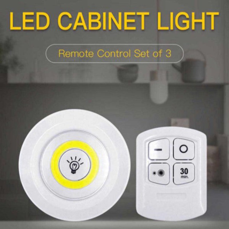 LED Cabinet Light Remote Control 3-Pack Wireless