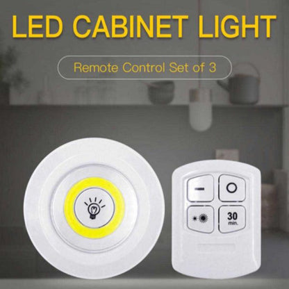 LED Cabinet Light Remote Control 3-Pack Wireless