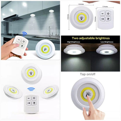 LED Cabinet Light Remote Control 3-Pack Wireless