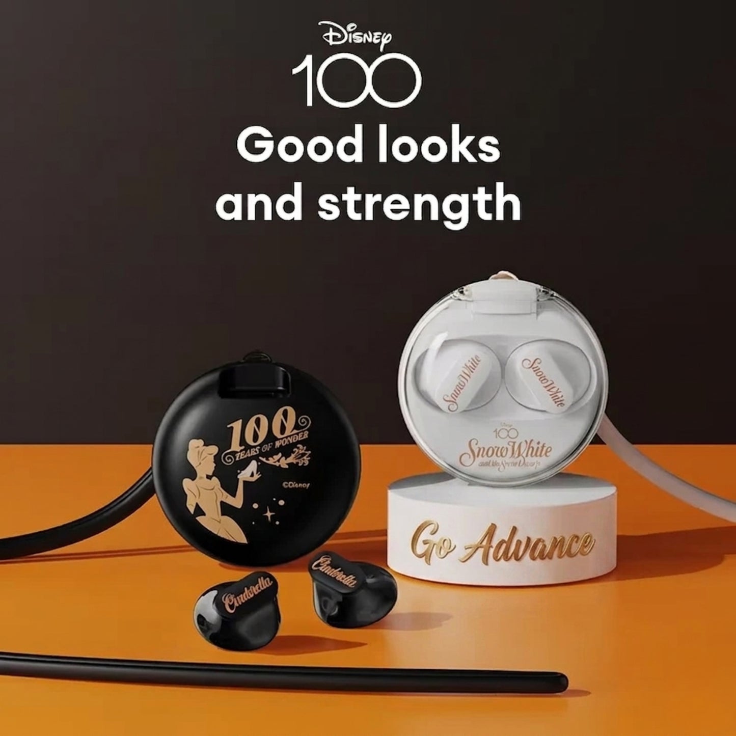 Disney 100th Anniversary Earbuds – QS-T1 Bluetooth 5.3 Wireless Earphones with Low Latency & HiFi Stereo Sound