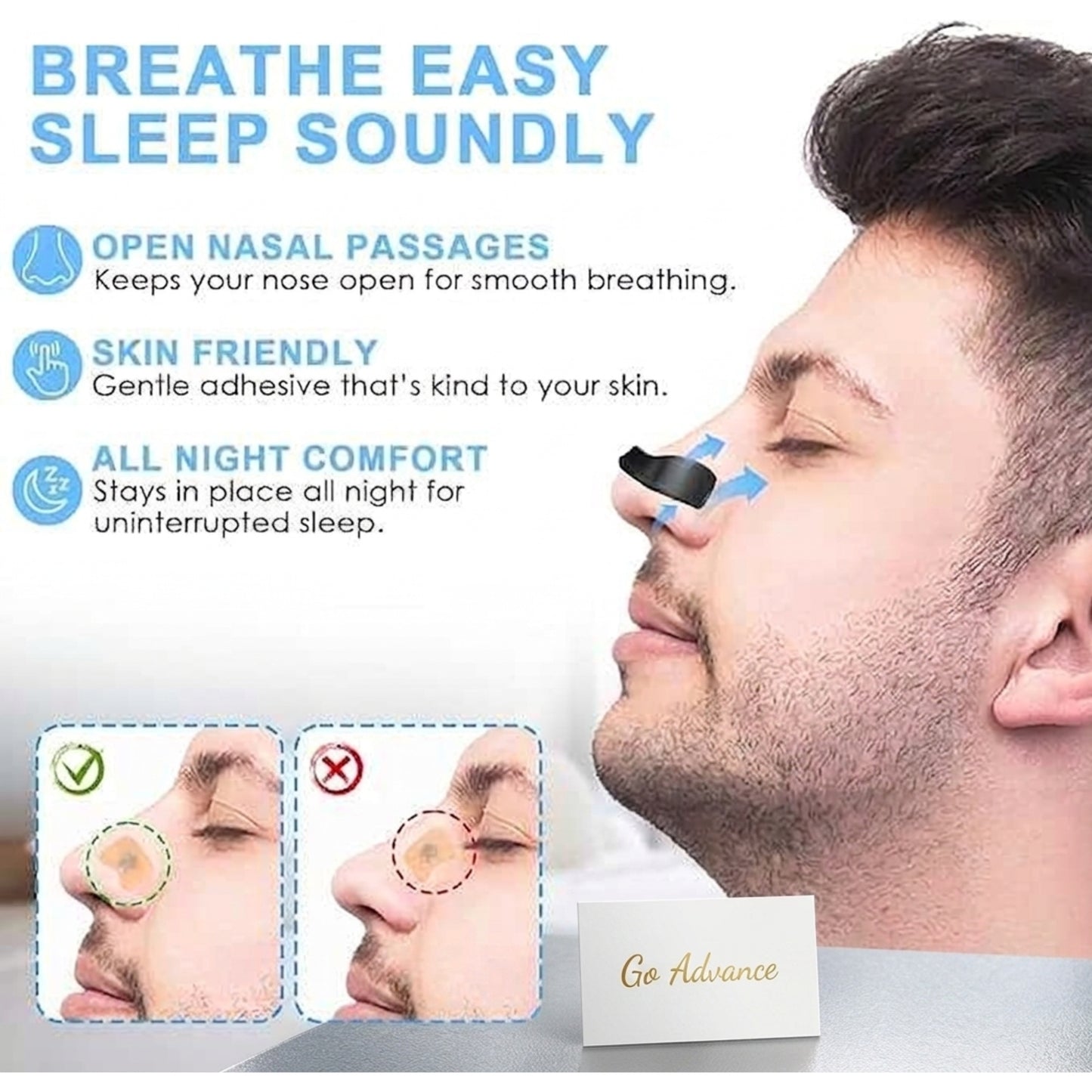 Sleepco Nasal Dilator Starter Kit – 4 Sizes for Better Airflow & Sleep