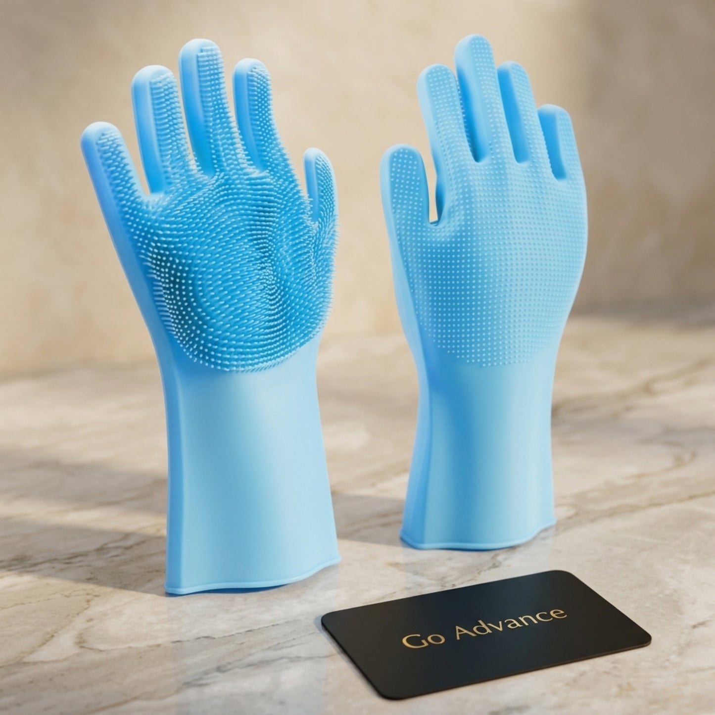 Silicone Full Finger Washing Gloves – Reusable Cleaning Gloves for Home Use (Random Colors)