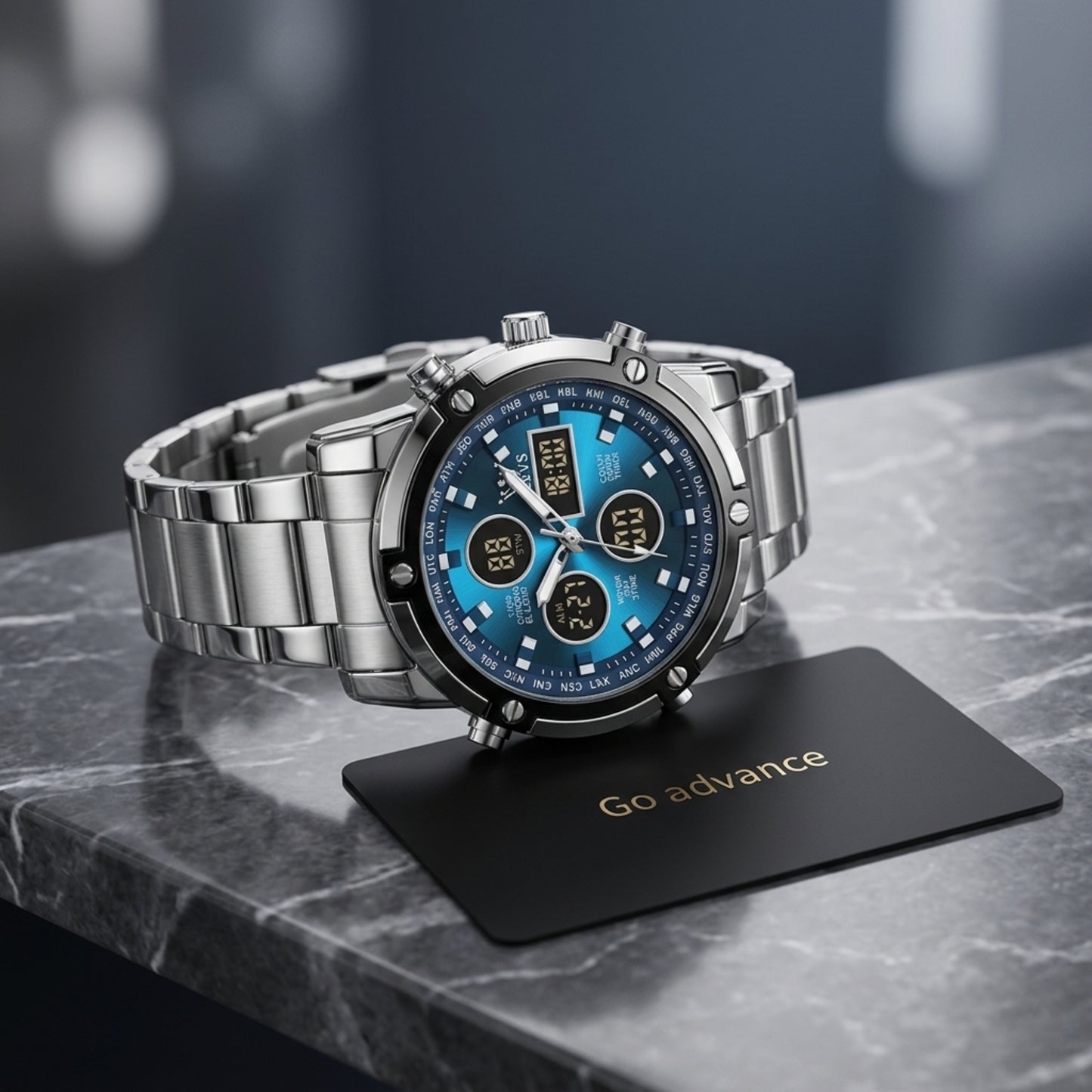 Men’s Digital Watch Waterproof Stainless Steel