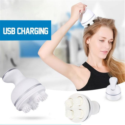 Portable Massager Electric Scalp – Washable Head Massager with 4 Rotating Clusters for Hair Growth & Fatigue Relief