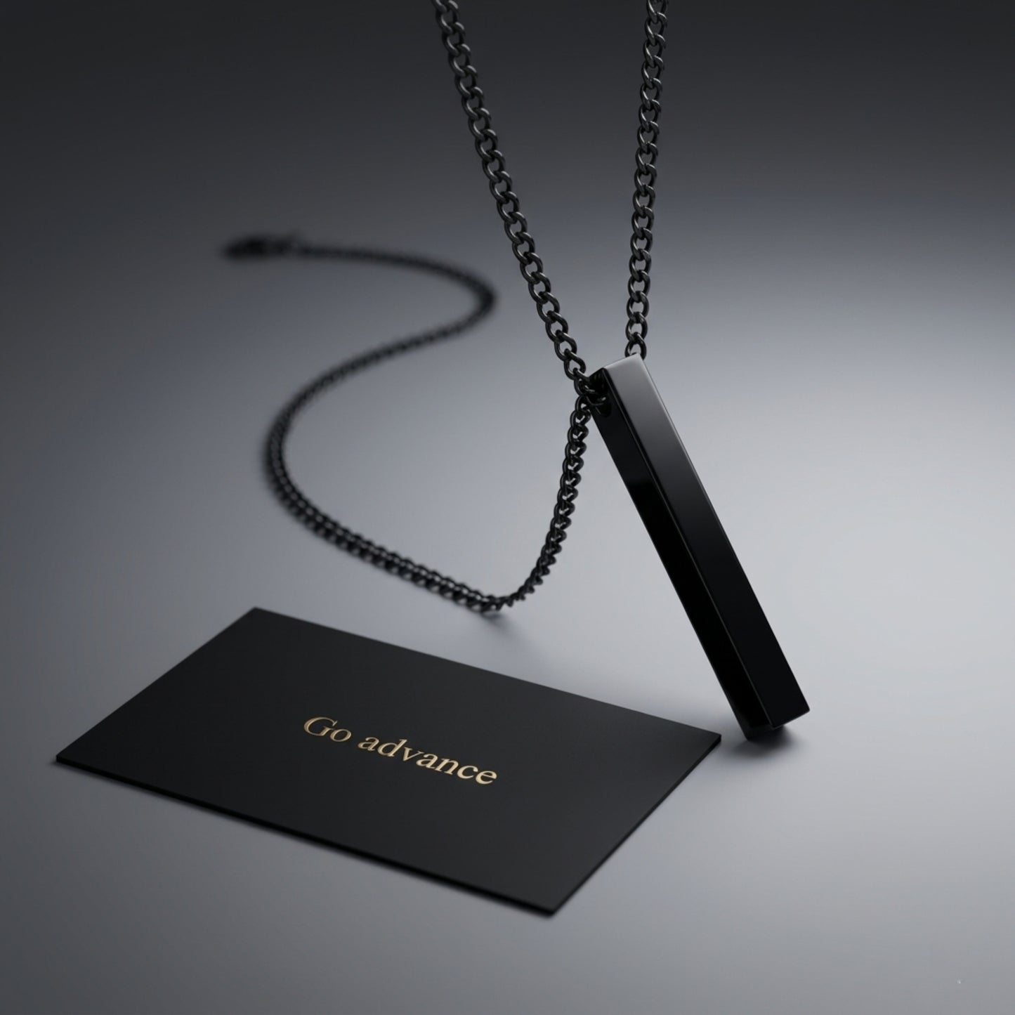 Vertical Bar Pendant Necklace – Stylish Locket Chain for Men, Boys & Girls
