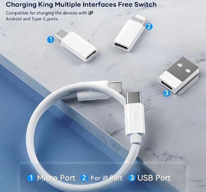5-in-1 Data Cable Set – All-in-One Fast Charging Kit (60W, Random Color)