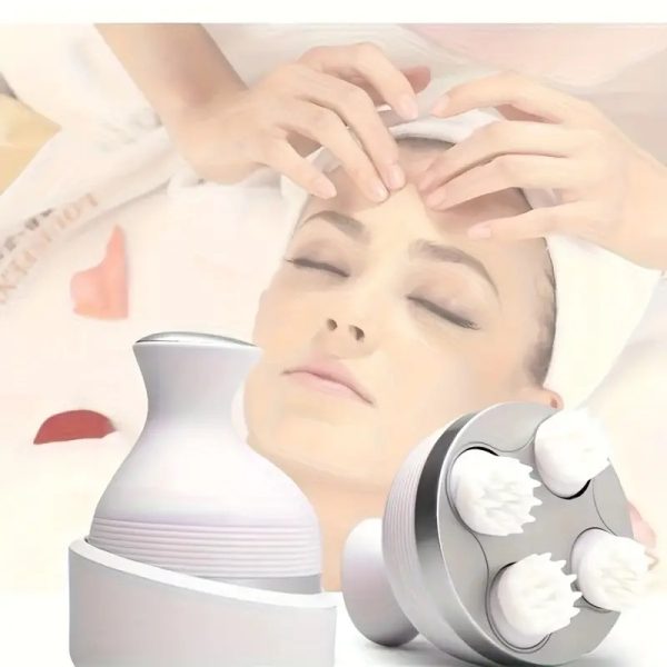 Portable Massager Electric Scalp – Washable Head Massager with 4 Rotating Clusters for Hair Growth & Fatigue Relief