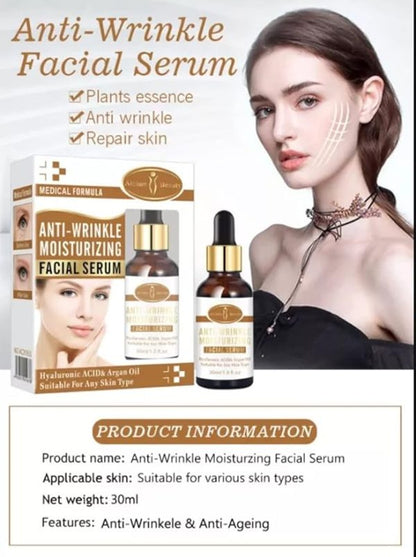 Aichun Beauty Anti-Wrinkle Hyaluronic Acid & Argan Oil Facial Serum – 30ml