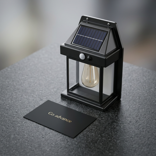Solar Tungsten Filament Lamp – Outdoor Waterproof Intelligent Induction Wall Light for Courtyard, Garden & Villa