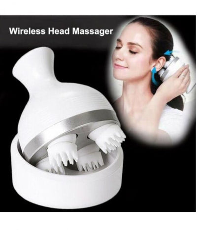 Portable Massager Electric Scalp – Washable Head Massager with 4 Rotating Clusters for Hair Growth & Fatigue Relief