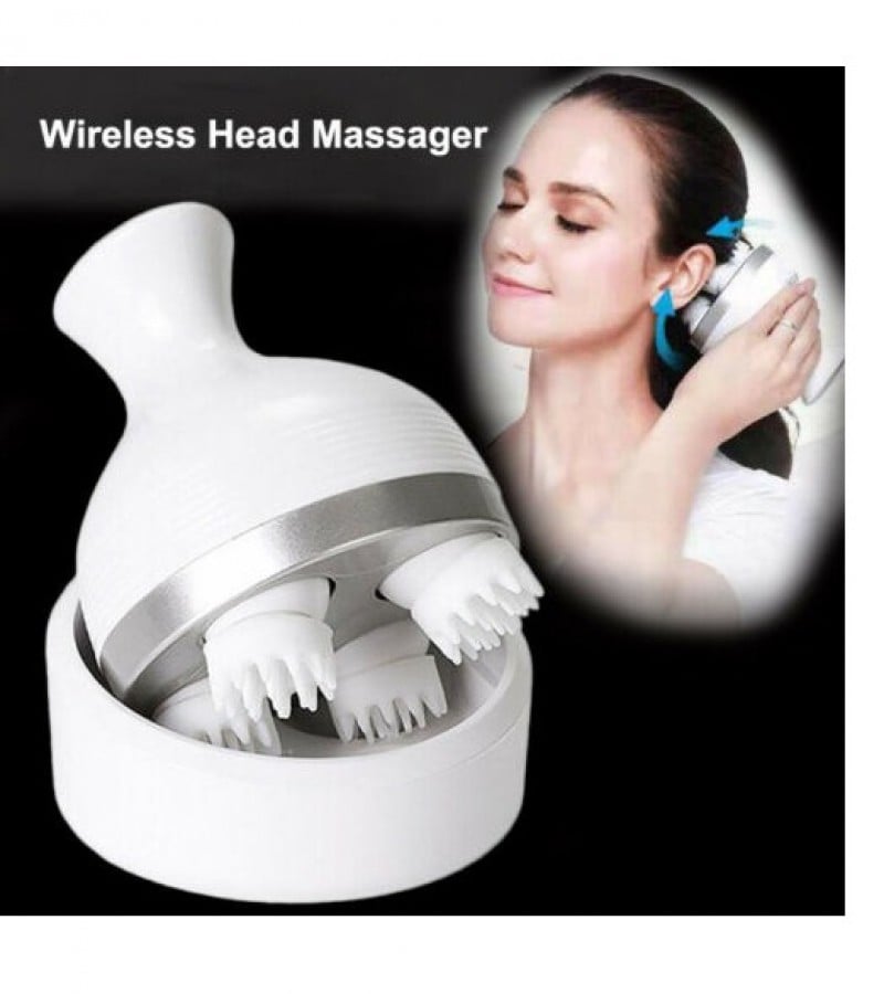 Portable Massager Electric Scalp – Washable Head Massager with 4 Rotating Clusters for Hair Growth & Fatigue Relief