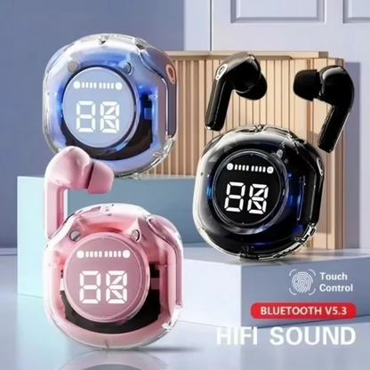 Wireless Earbuds Air39 | Bluetooth 5.3 | Clear Sound | Heavy Bass | Noise Reduction |  Led Display – Random Color