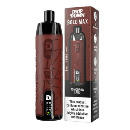 Disposable Vape 15K Puffs | 3mg | Rechargeable – Drip Down Bold Max Original  with Premium Display & Sleek Design