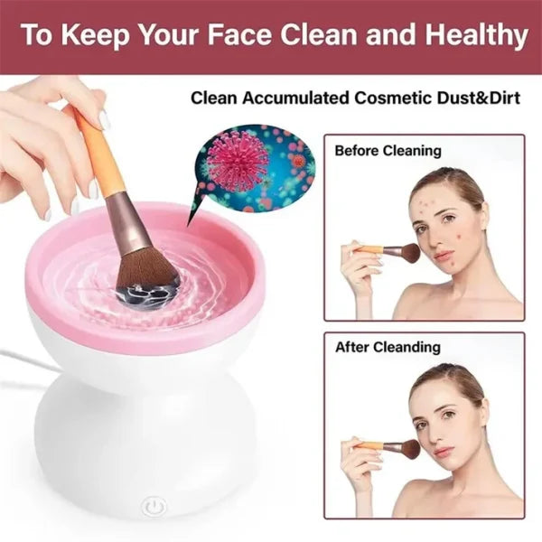 Makeup Brush Cleaner Machine Electric  – USB Powered Scrubber for Gentle & Efficient Cleaning