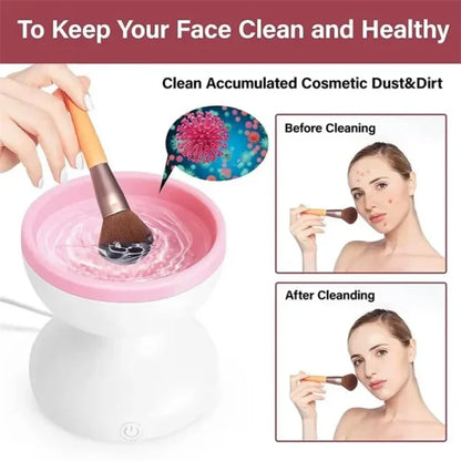 Makeup Brush Cleaner Machine Electric  – USB Powered Scrubber for Gentle & Efficient Cleaning