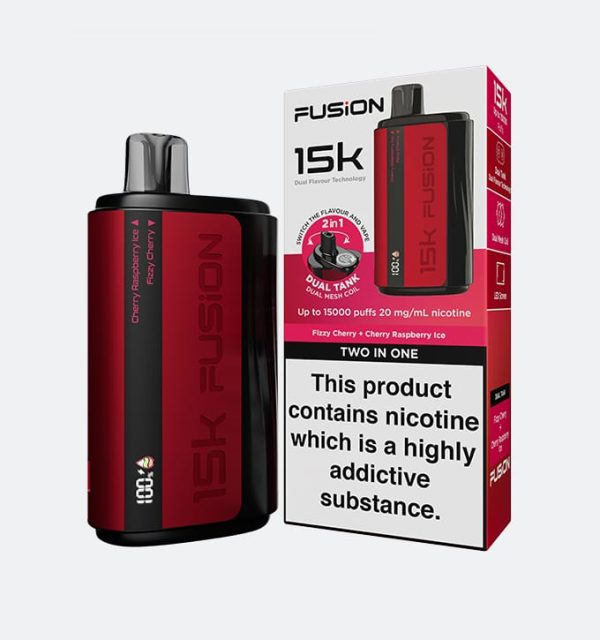 15K Puffs | 20mg Nicotine | Dual Flavor | Rechargeable – Fusion 2-in-1 Original Disposable Vape with Premium Display & Sleek Design