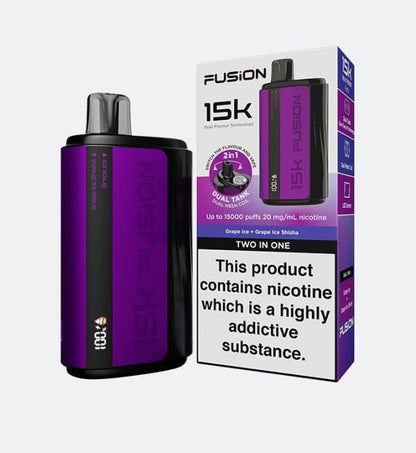 15K Puffs | 20mg Nicotine | Dual Flavor | Rechargeable – Fusion 2-in-1 Original Disposable Vape with Premium Display & Sleek Design