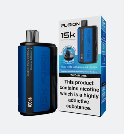 15K Puffs | 20mg Nicotine | Dual Flavor | Rechargeable – Fusion 2-in-1 Original Disposable Vape with Premium Display & Sleek Design