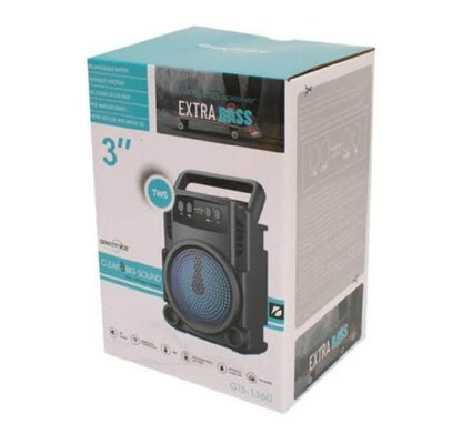 Bluetooth Speaker Portable | Rechargeable | Super Loud – GTS 1360 Mini Wireless with FM Radio, USB & SD Card Support