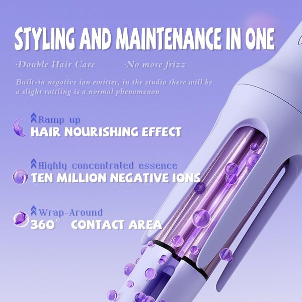 Hair Curler 32mm Automatic – 3 Heat Settings, 2 Timers, Anti-Scald Design, AUS Plug (Random Color)