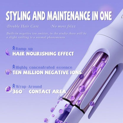 Hair Curler 32mm Automatic – 3 Heat Settings, 2 Timers, Anti-Scald Design, AUS Plug (Random Color)