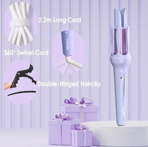 Hair Curler 32mm Automatic – 3 Heat Settings, 2 Timers, Anti-Scald Design, AUS Plug (Random Color)