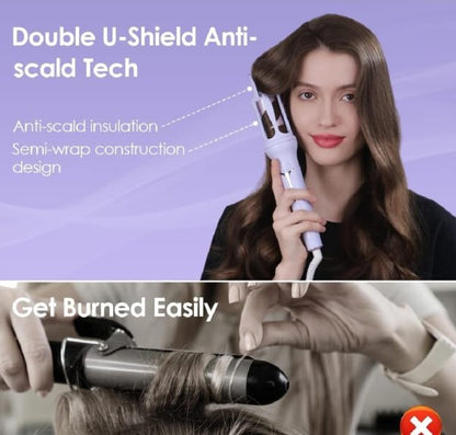 Hair Curler 32mm Automatic – 3 Heat Settings, 2 Timers, Anti-Scald Design, AUS Plug (Random Color)