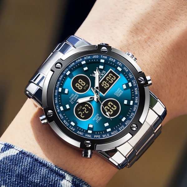 Men’s Digital Watch Waterproof Stainless Steel
