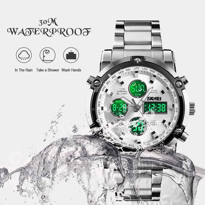 Men’s Digital Watch Waterproof Stainless Steel