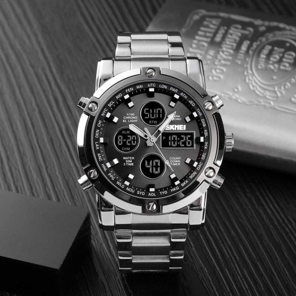 Men’s Digital Watch Waterproof Stainless Steel