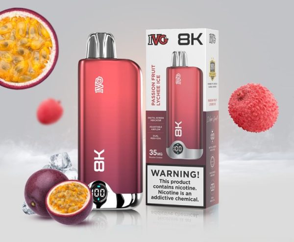 Disposable Vape 8K Puffs | 35mg | Rechargeable – IVG Original  with Premium Display & Sleek Design