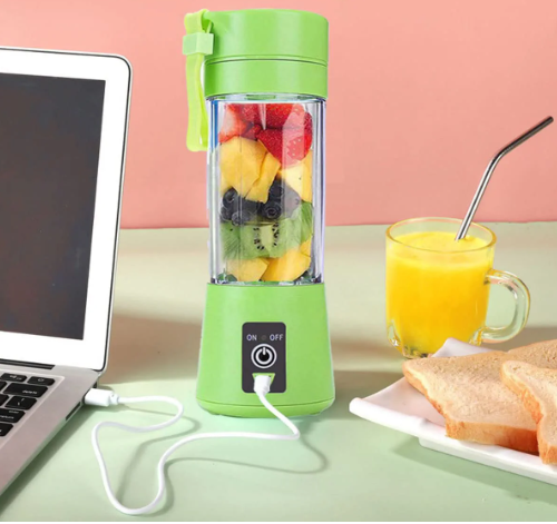 Juicer Blender – Mini Cordless Fruit & Vegetable Mixer with Ice Crushing Function (Random Color)