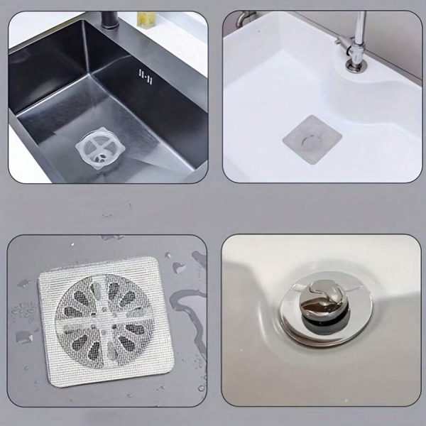 10 pieces Drainer Net Multi functional Sticker  – For Bathroom, Kitchen & More