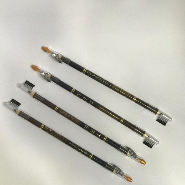Eyebrow Pencils – Black & Brown Shades for Girls & Women Pack of 12 FRS 2-in-1