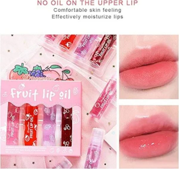 Fruit Lip Oil Set – Pack of 4 | Non-Sticky, Long-Lasting & Moisturizing Lip Care Oil