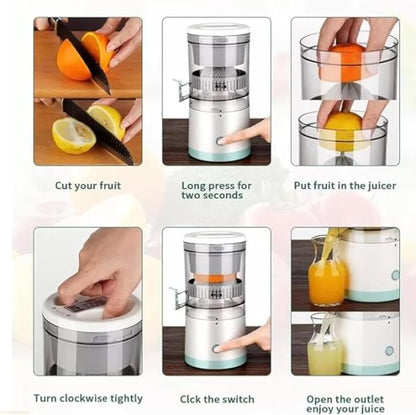 Rechargeable | Hands-Free | Easy to Clean – Portable Electric Citrus Juicer for Orange, Lemon & Grapefruit